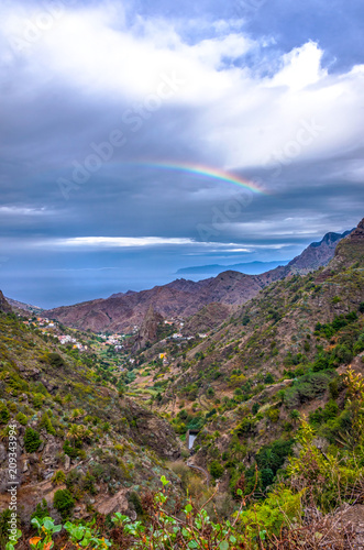 Rainbow over the mountains of La Gomera © dinozzaver
