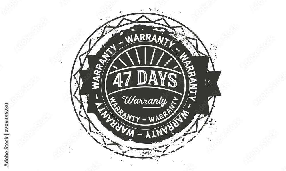 Obraz premium 47 days warranty icon stamp
