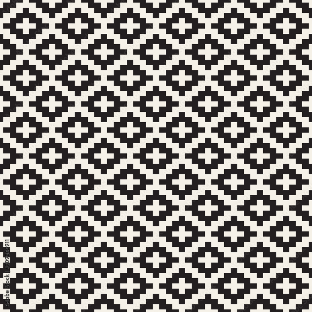 Vector seamless pattern. Ethnic stylish abstract texture. Repeating geometric tiles..