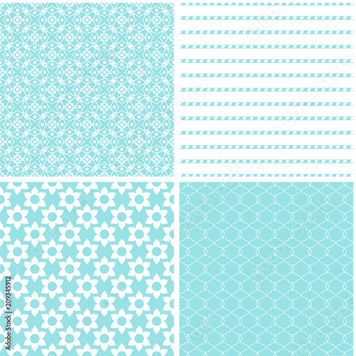 Vintage different vector seamless patterns.