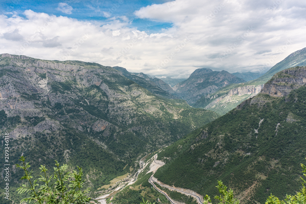 Panoramic Alp view in Albania