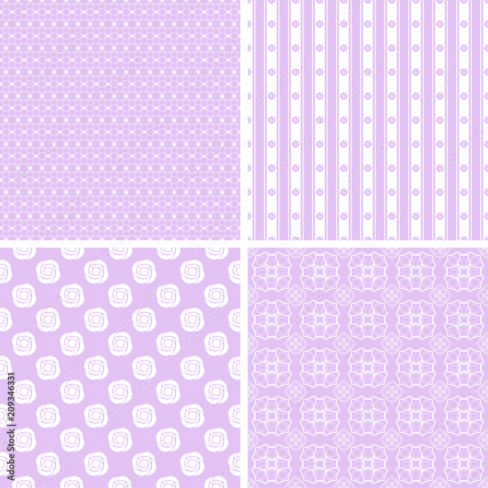 Chic different vector seamless patterns