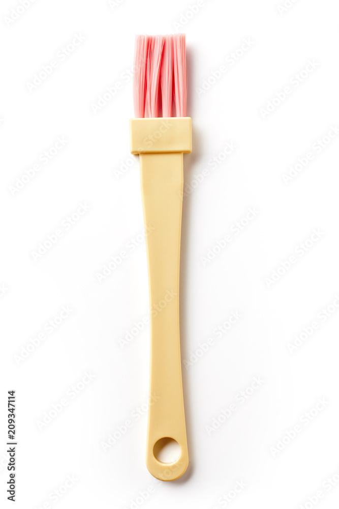 Pastry brush isolated on white, from above Pastry brush isolated on white, from above