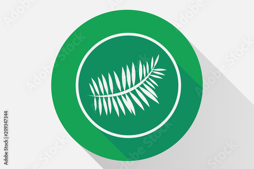 Icono azul de hojas de pino.