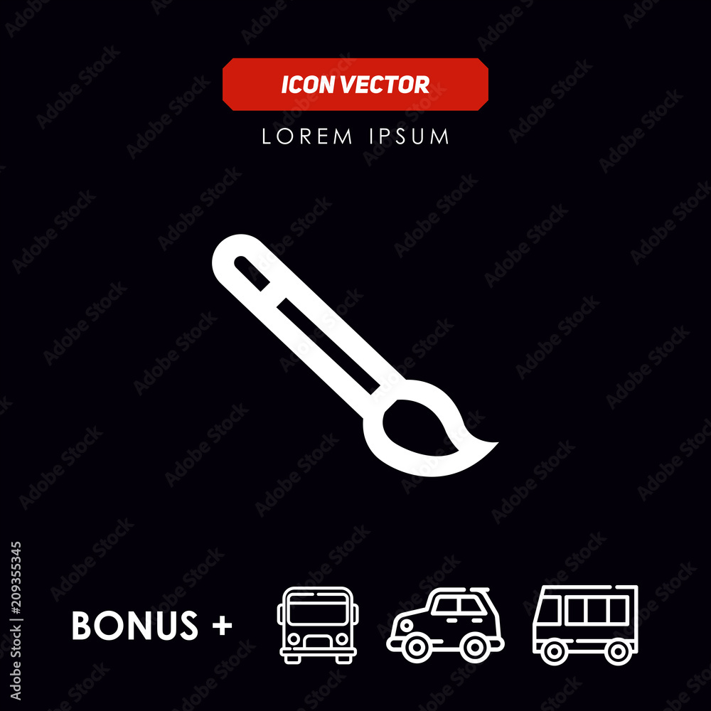 Brush icon vector Brush icon vector