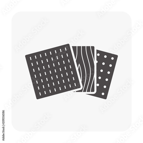 Sample icon or catalogue of architecture decoration material i.e. tile, pvc, vinyl and wallpaper etc.  For choose or selection cocept with many patern, texture, style and color for home and building.