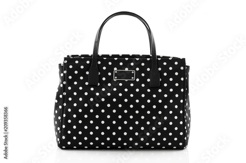 black handbag isolated on white background