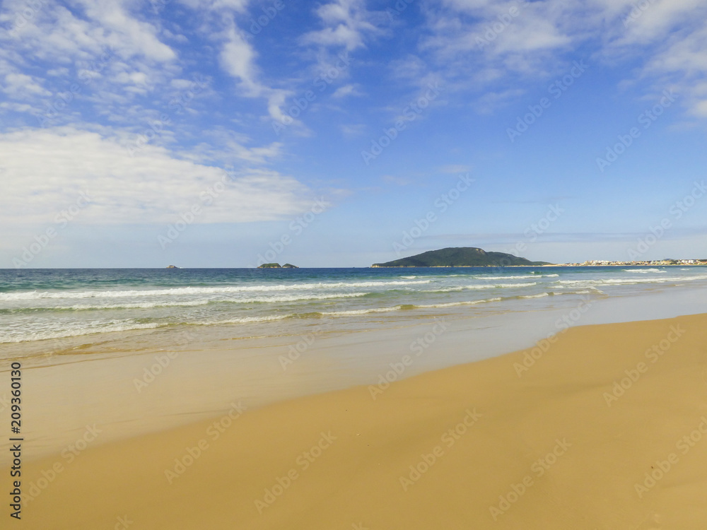 Ingleses beach empty on an Autumn day - Florianopolis, Brazil