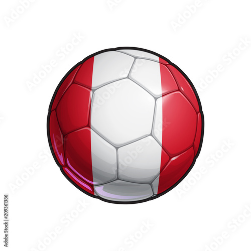 Peruvian Flag Football - Soccer Ball