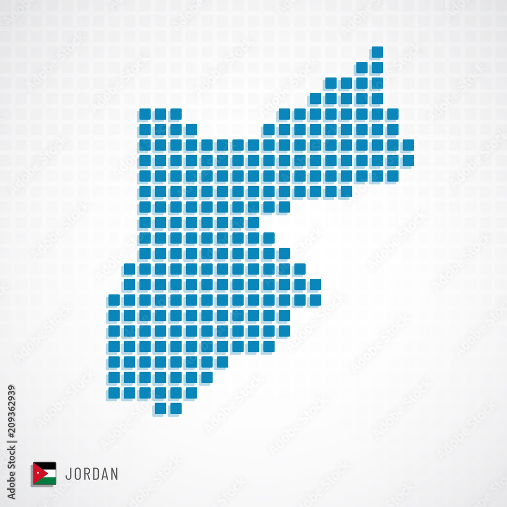 Jordan map and flag icon