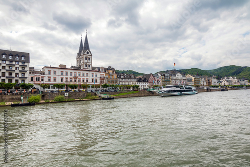 famous popular Wine Village of Boppard at Rhine River,middle Rhine Valley,Germany