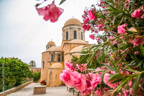 May 2013: the monastery of Agia Triada of Tsagaroli in the Chania region on the island of Crete, Greece. photo