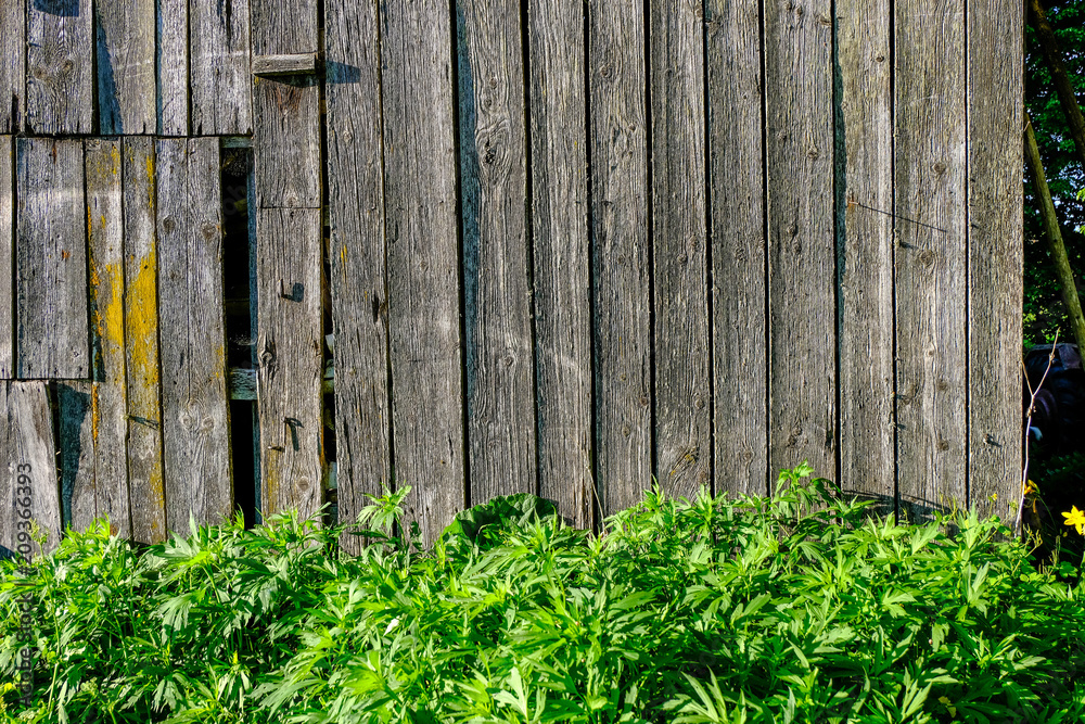 details of old wooden building wall in latvian countryside details of old wooden building wall in latvian countryside