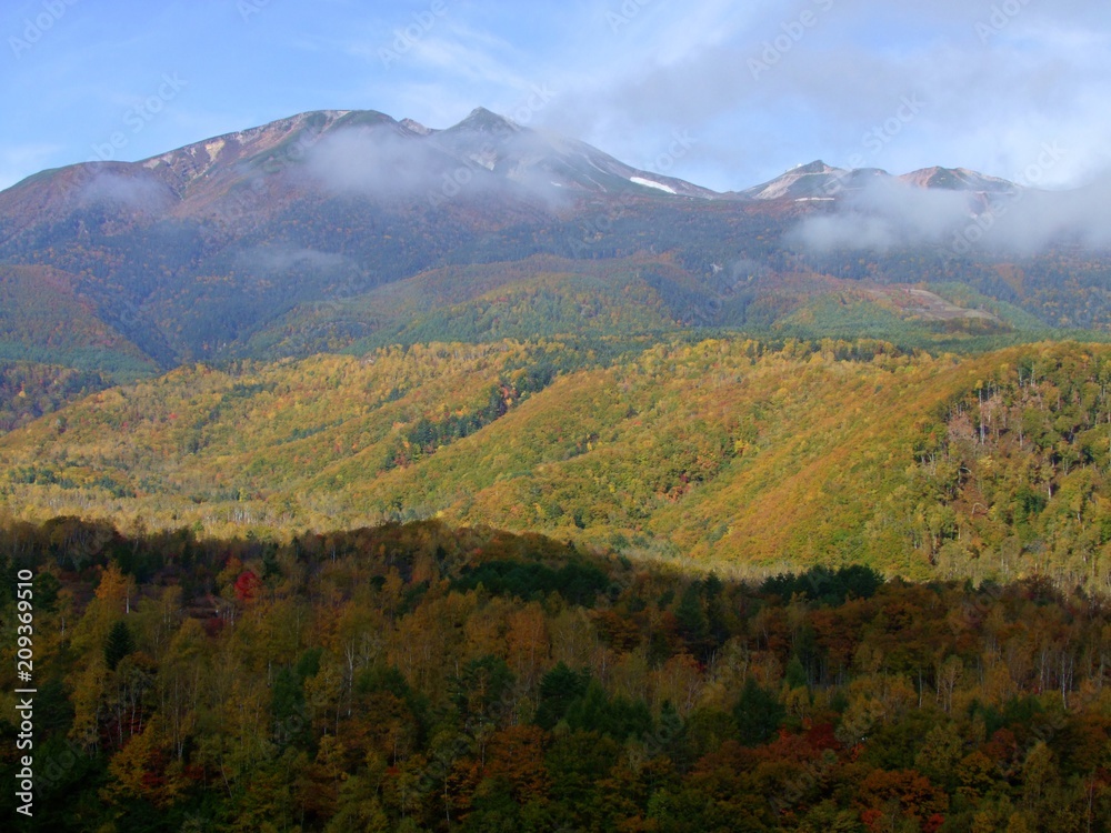 norikura autumn landscape nagano japan