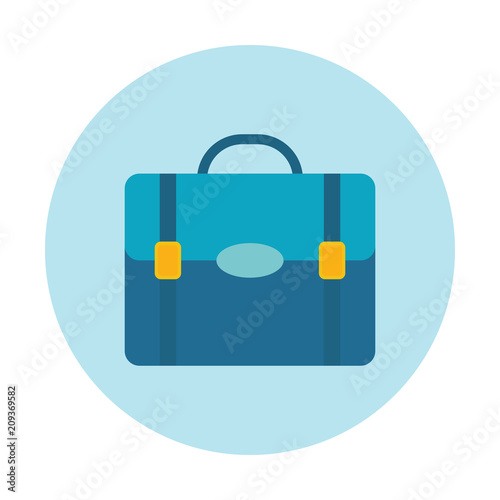Flat Briefcase Icon