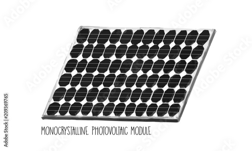 Photovoltaik Modul - monokristallin - close-up