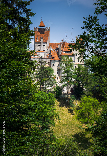Forest monastery. Bran, the famous Vampire Castle of Dracula