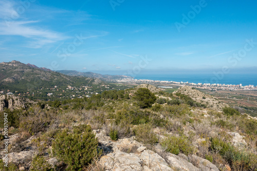 The Mediterranean Sea from the desert of the palms in Benicassim