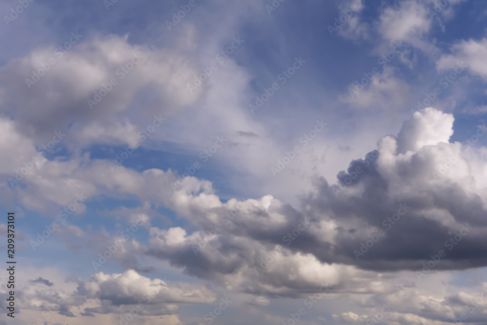 background - blue sky with rain cumulus clouds background - blue sky with rain cumulus clouds