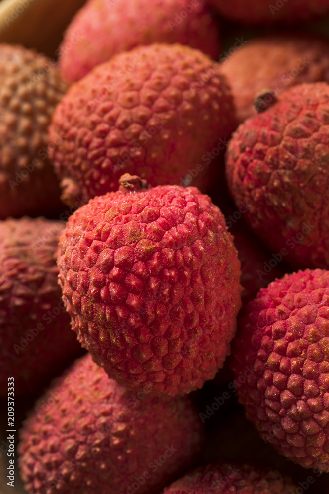 Raw Red Organic Lychee Fruit Raw Red Organic Lychee Fruit