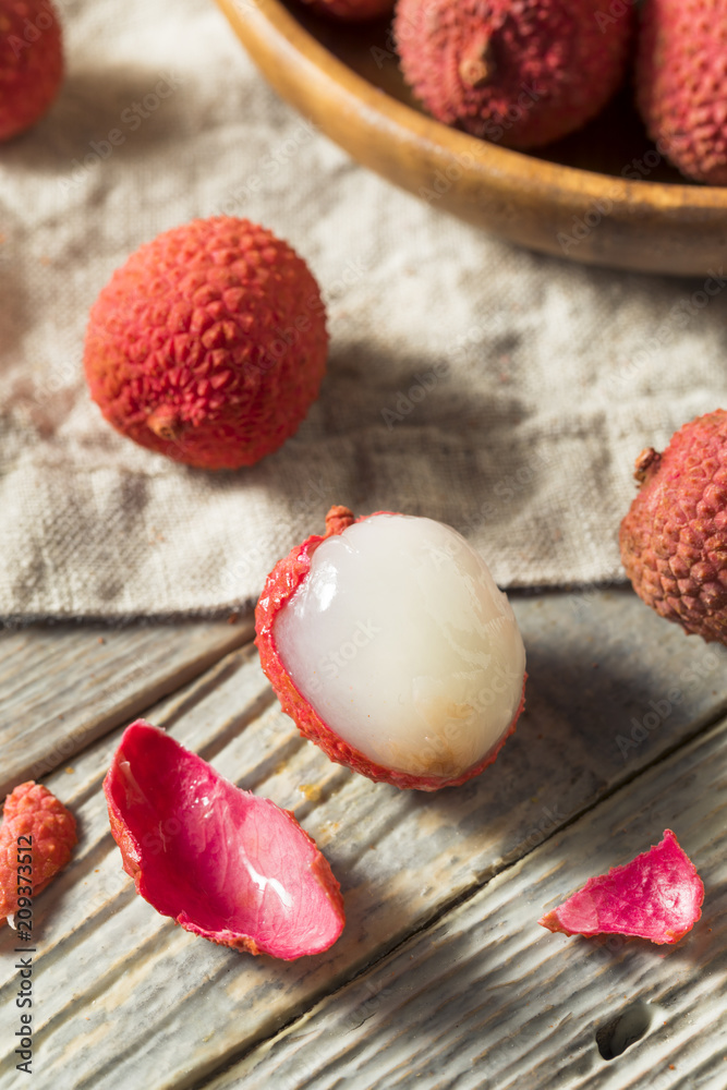 Raw Red Organic Lychee Fruit