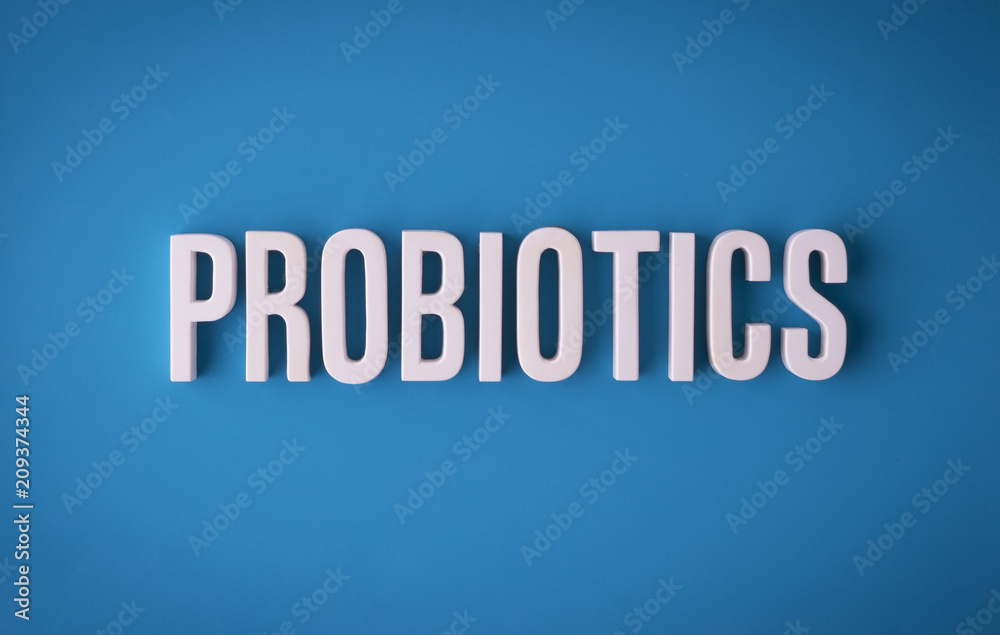 Probiotics sign lettering