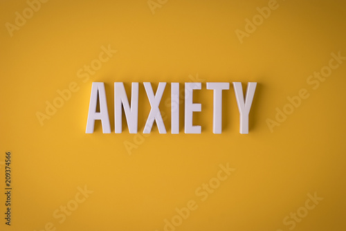 Anxiety sign lettering