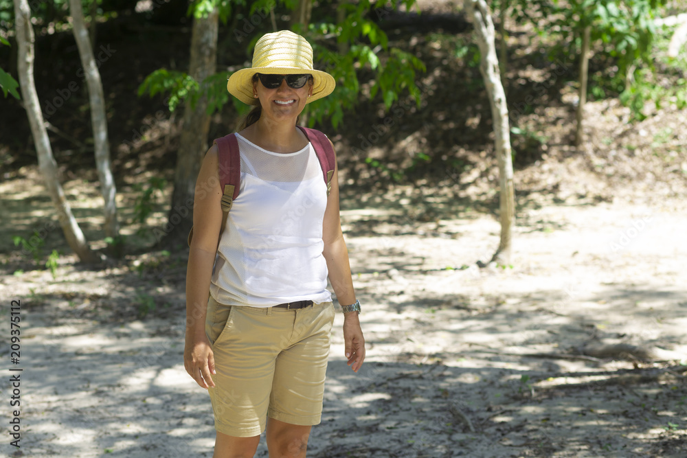 Happy Woman walking