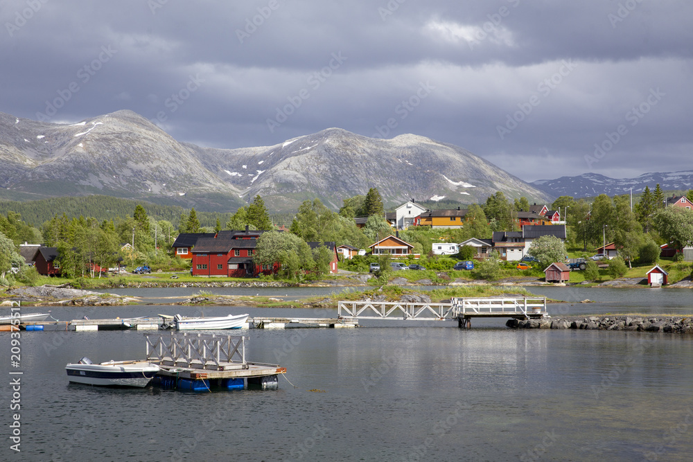 In  Hommelstø harbor Nordland county Northern Norway