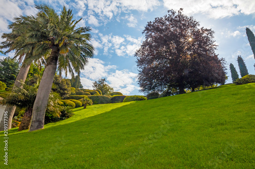 Villa Melzi and its gardens near Bellagio at the famous Italian lake Como in May © johnkruger1