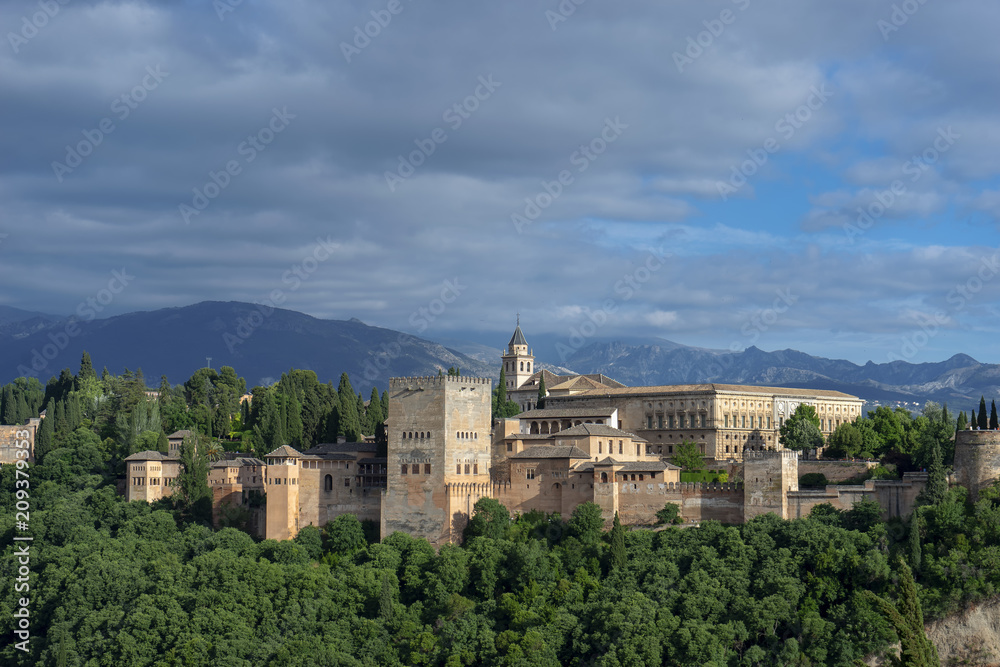 antigua Alcazaba nazarí de la alhambra de Granada, Andalucía