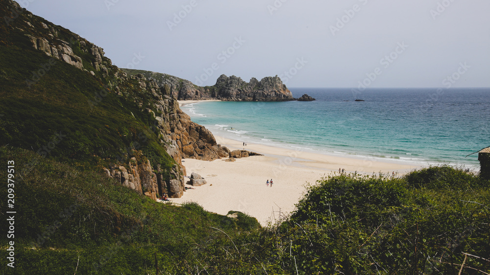 Fototapeta premium Porthcurno beach Cornwall England