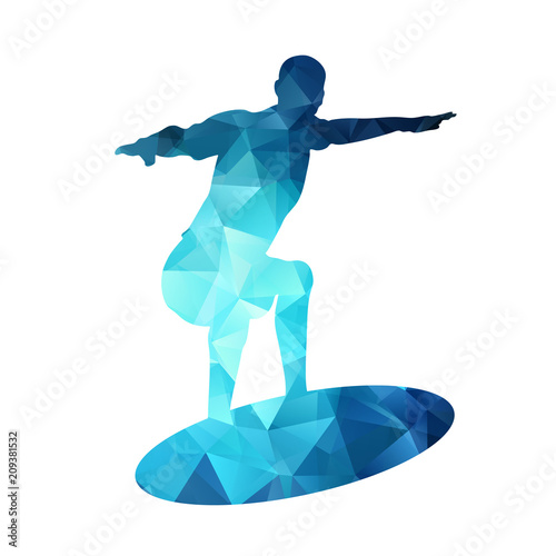 Low poly surfer design