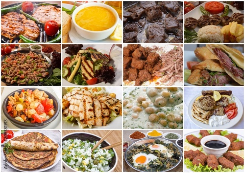 Turkish foods collage