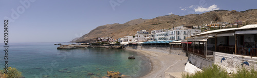 panoramic view of chora sfakion, south coast of crete, greece © Lunghammer