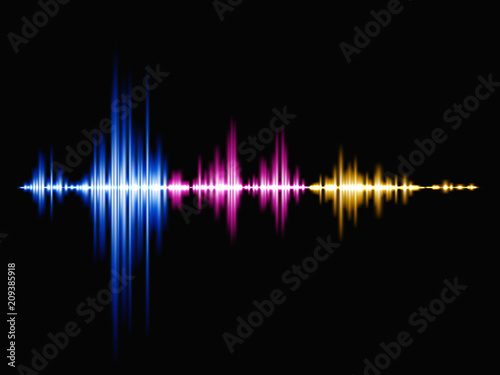 Sound wave background. Abstract vector illustration