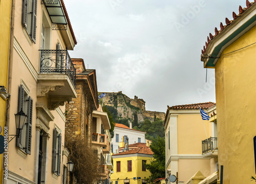 Fototapeta Naklejka Na Ścianę i Meble -  Plaka Old Neighborhoods Shopping Streets Athens Greece