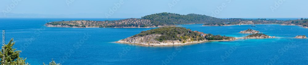 Fototapeta premium Sithonia coast panorama, Chalkidiki, Greece.