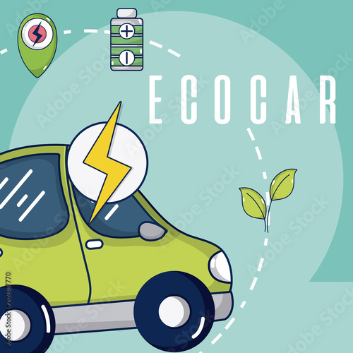 Electric ecocar vehicle photo