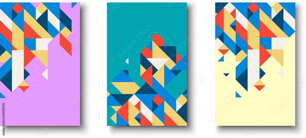 Backgrounds with abstract colorful geometric pattern.