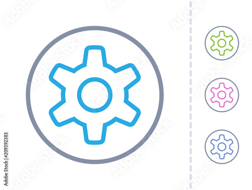 Gear - Round Stroke Buttons