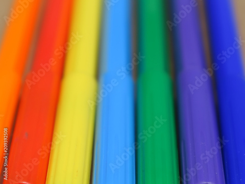 Color markers. Rainbow. Color diversity