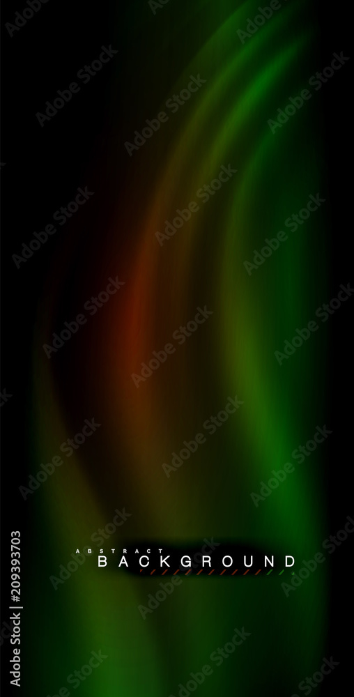 Neon glowing wave, magic energy and light motion background