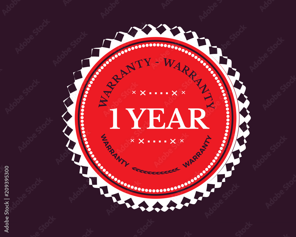 1 year warranty icon stamp 1 year warranty icon stamp
