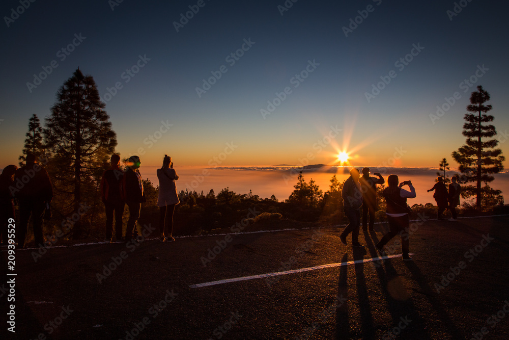 Naklejka premium Sunset Mount Teide Tenerife