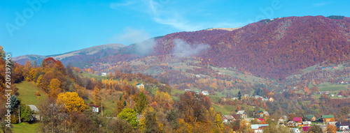 Morning autumn Carpathian mountains, Ukraine © wildman