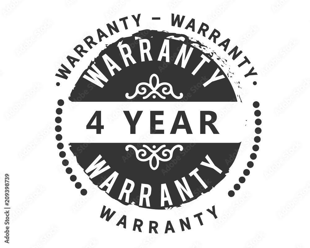 4 years warranty icon stamp guarantee