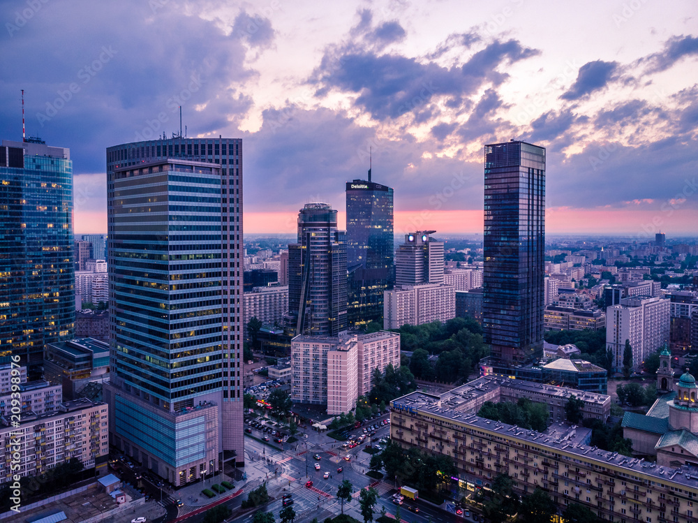 Warszawa z lotu ptaka