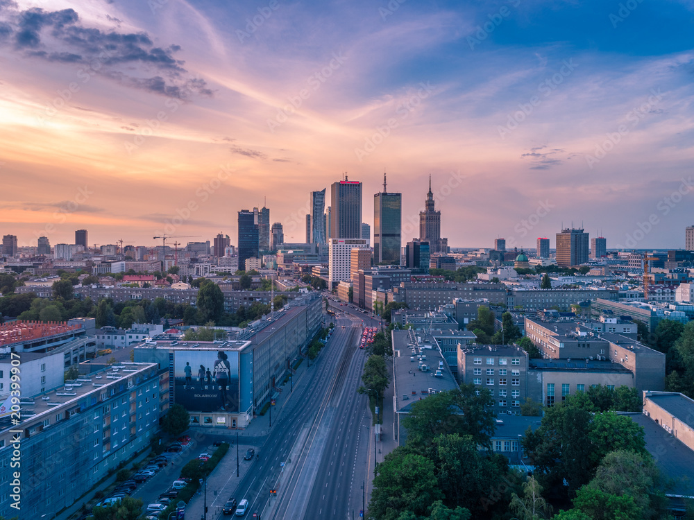 Warszawa z lotu ptaka