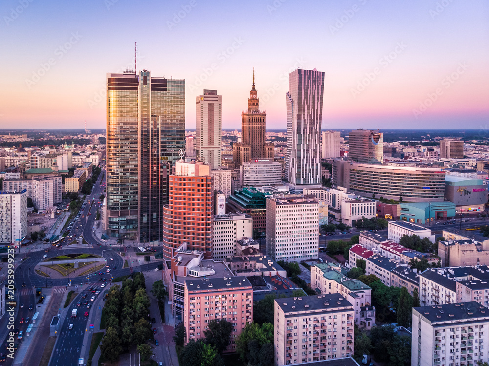 Warszawa z lotu ptaka